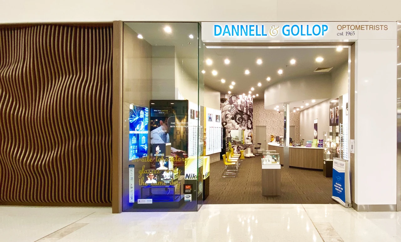 A closer view of our current Dannell and Gollop storefront at Westfield Carousel